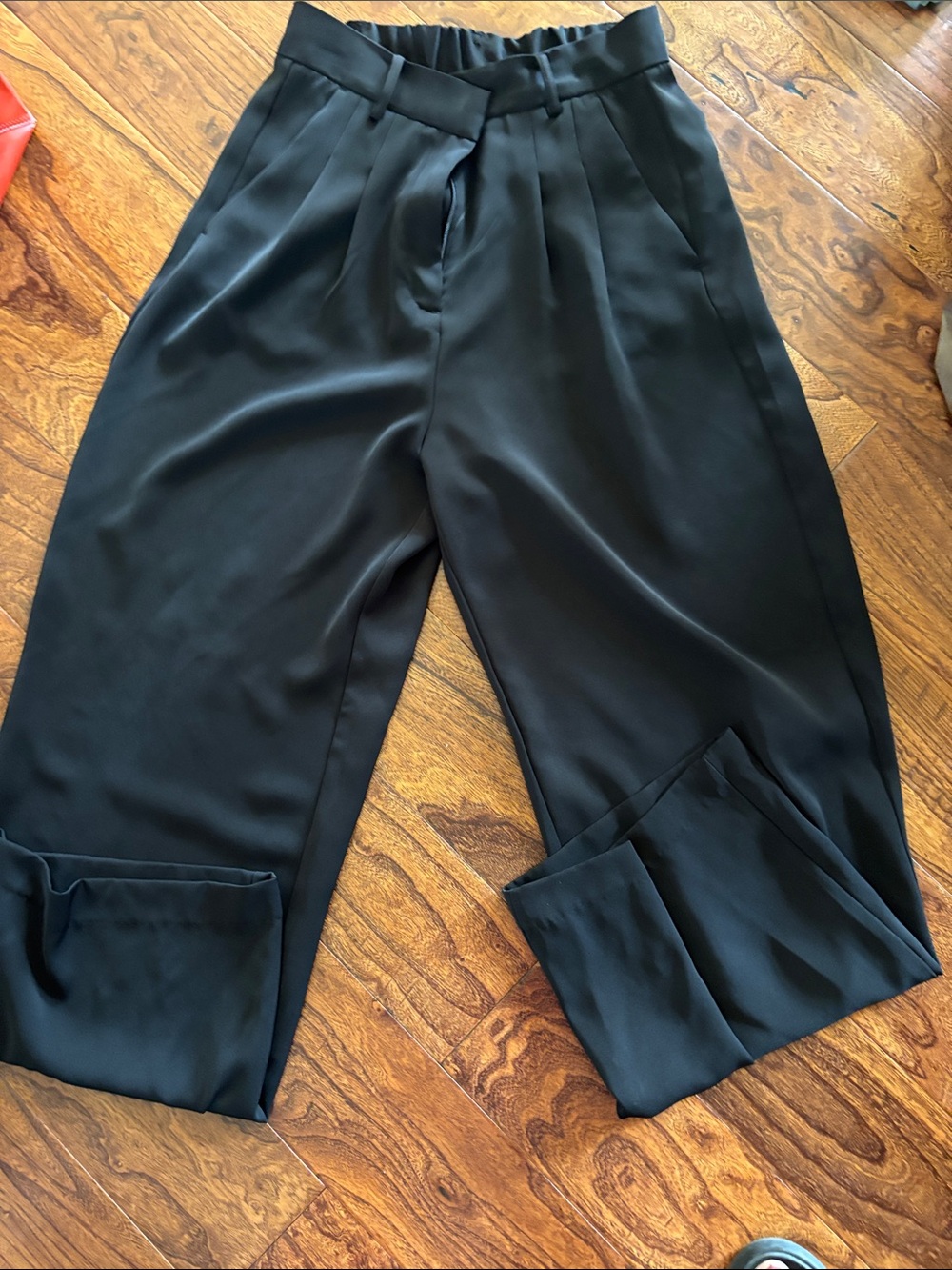 French Connection Black Wide-Leg Trousers